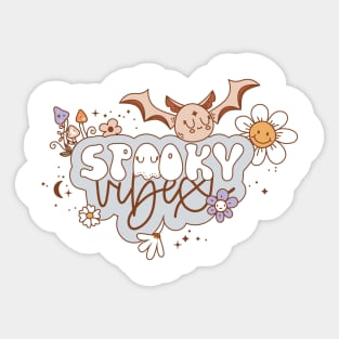 Spooky vibes cottage core design Sticker